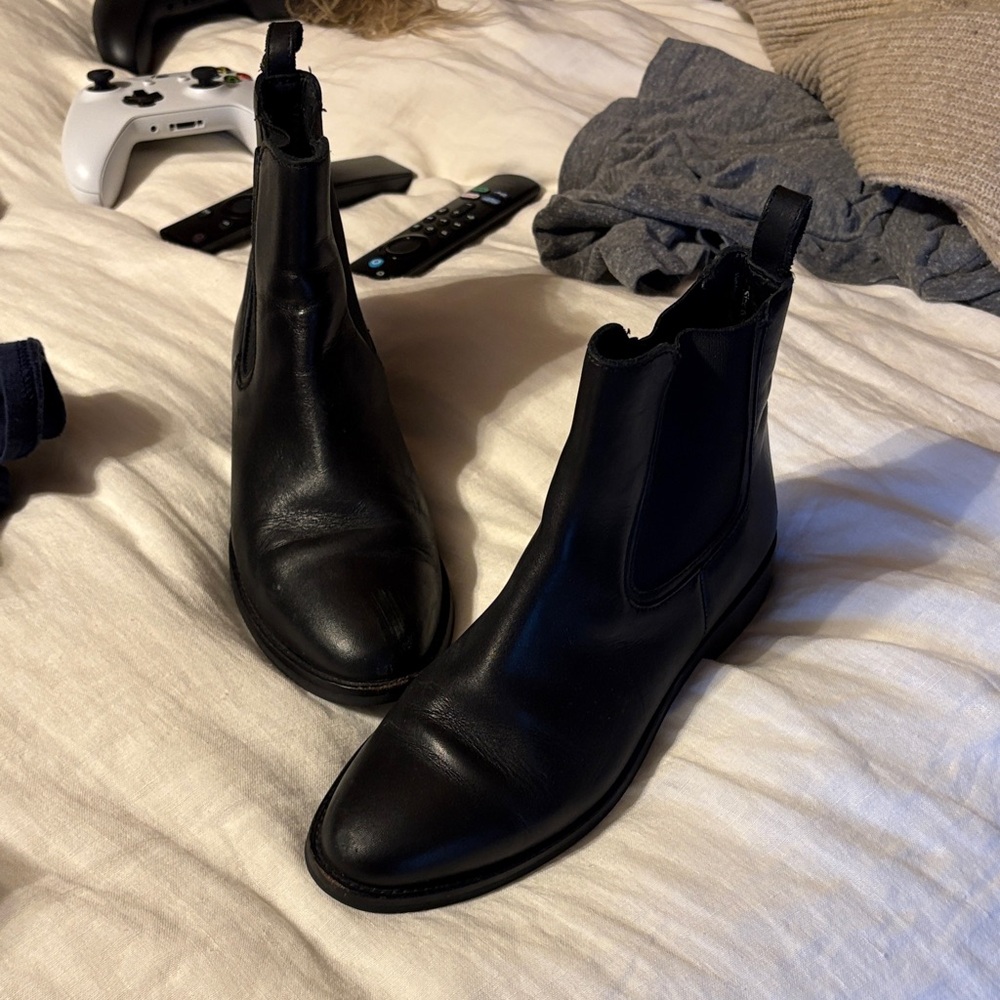 Thursday Boot Company Black Leather Chelsea Ankle Boots